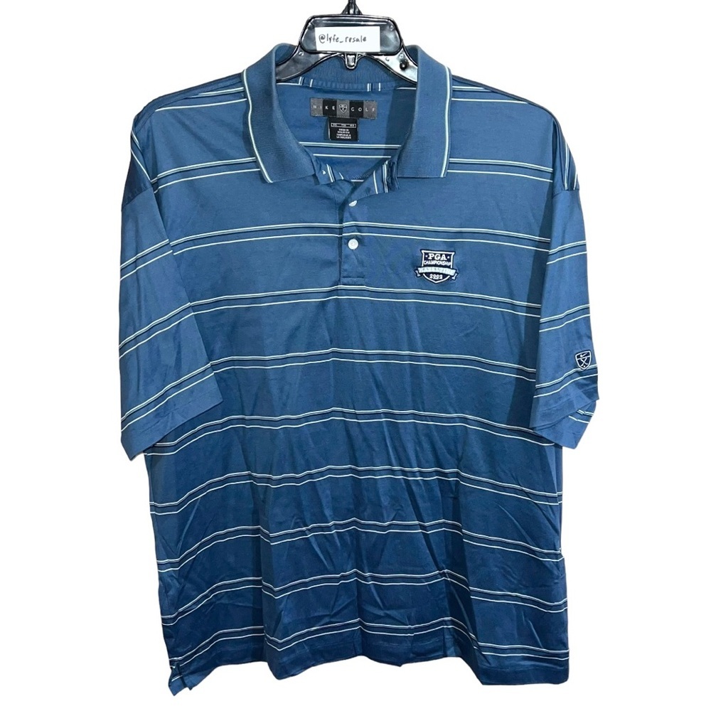 Nike Golf Polo Shirt Men’s XXL Blue White PGA Hazeltine 2002 Vintage